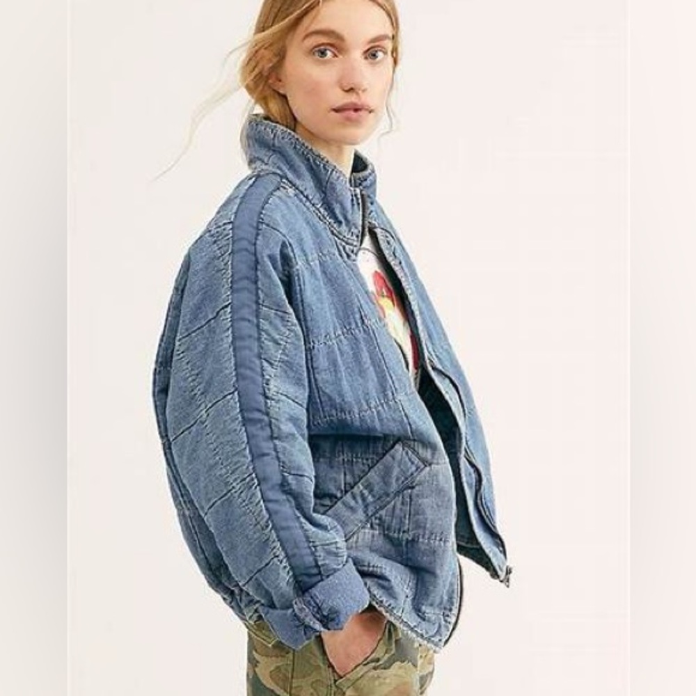 Free People Dolman Quilted Knit Jacket